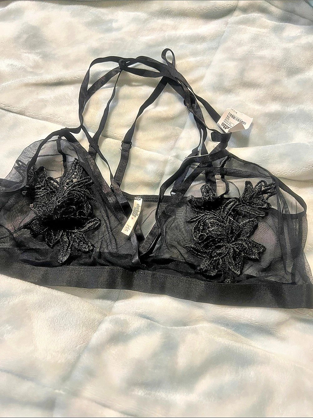 charlotte russe Floral Mesh Bra Size 3X NWT